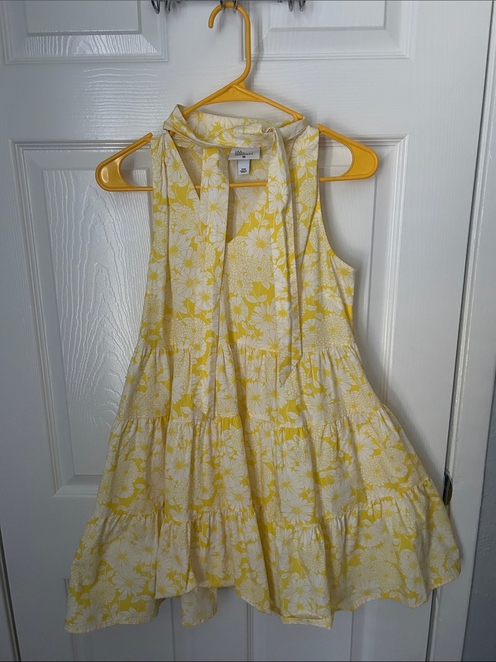 Lisa Marie Fernandez Yellow and White Floral Mini Dress